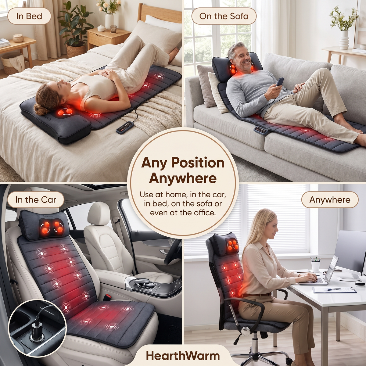 HearthCalm™ Full-Body Heated Massage Mat